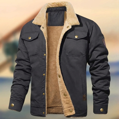 Cedric | Men's Sherpa Collar Button Front Jacket