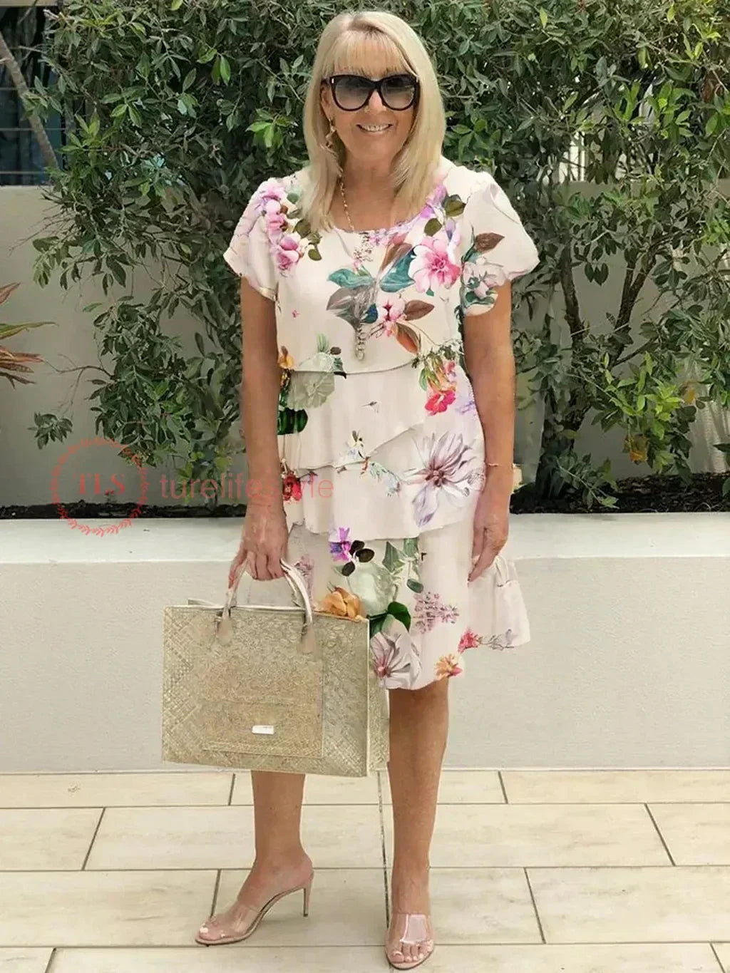 Camille | Ruffled Floral Midi Summer Dress