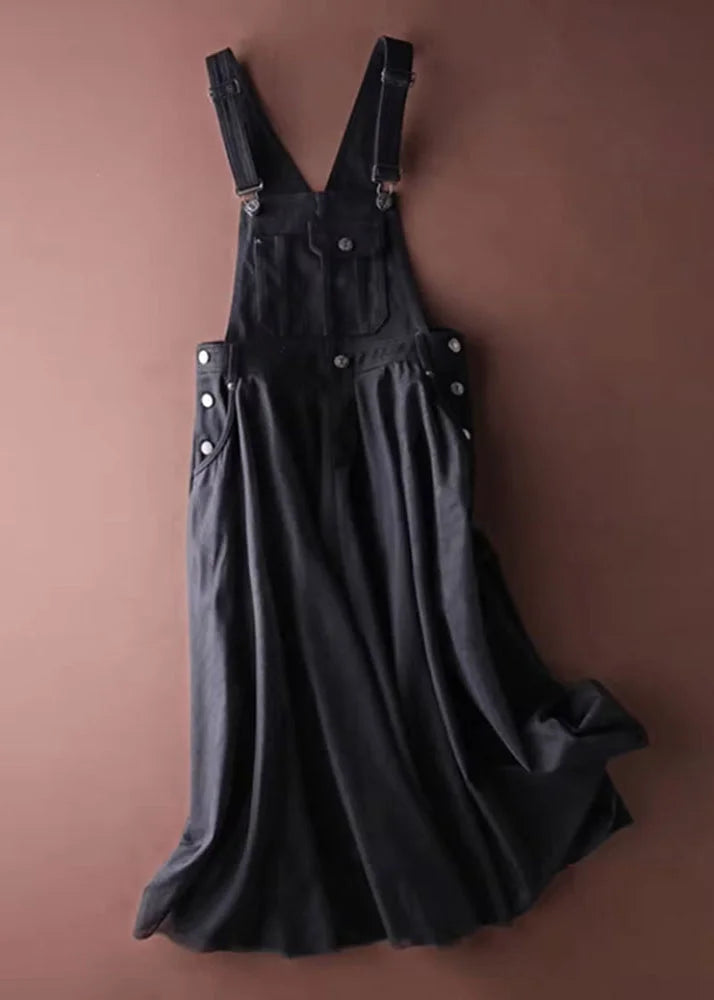 Aniya | Layered Tulle Denim Pinafore Midi Dress
