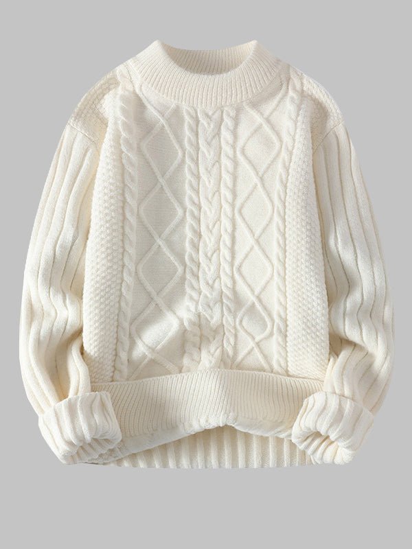 Edmund | Men's Cable Knit Crew Neck Jumper