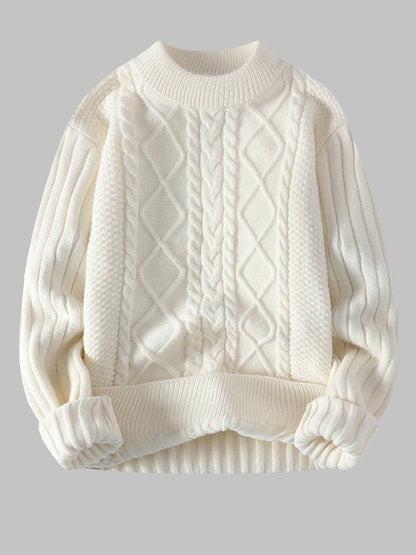 Edmund | Men's Cable Knit Crew Neck Jumper