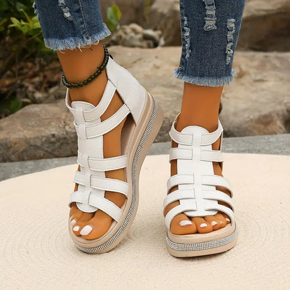 Leah | Rhinestone Comfort Chunky Platform Sandals