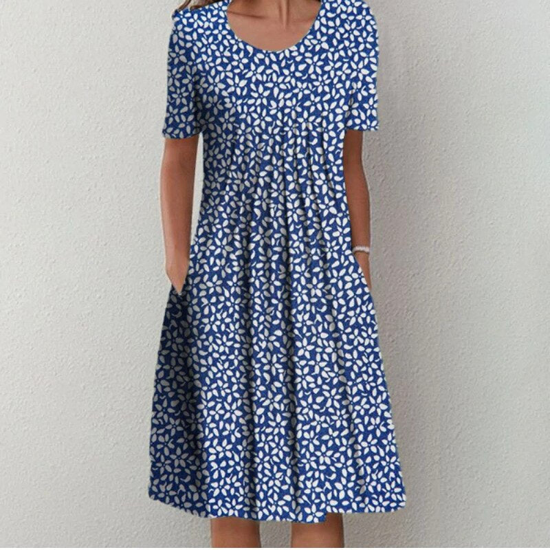Fleur | Floral Print Summer Vacation Midi Sundress