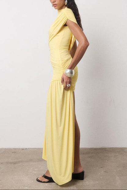 Jen |  Ruched Bodycon Draped Mini Cocktail Dress