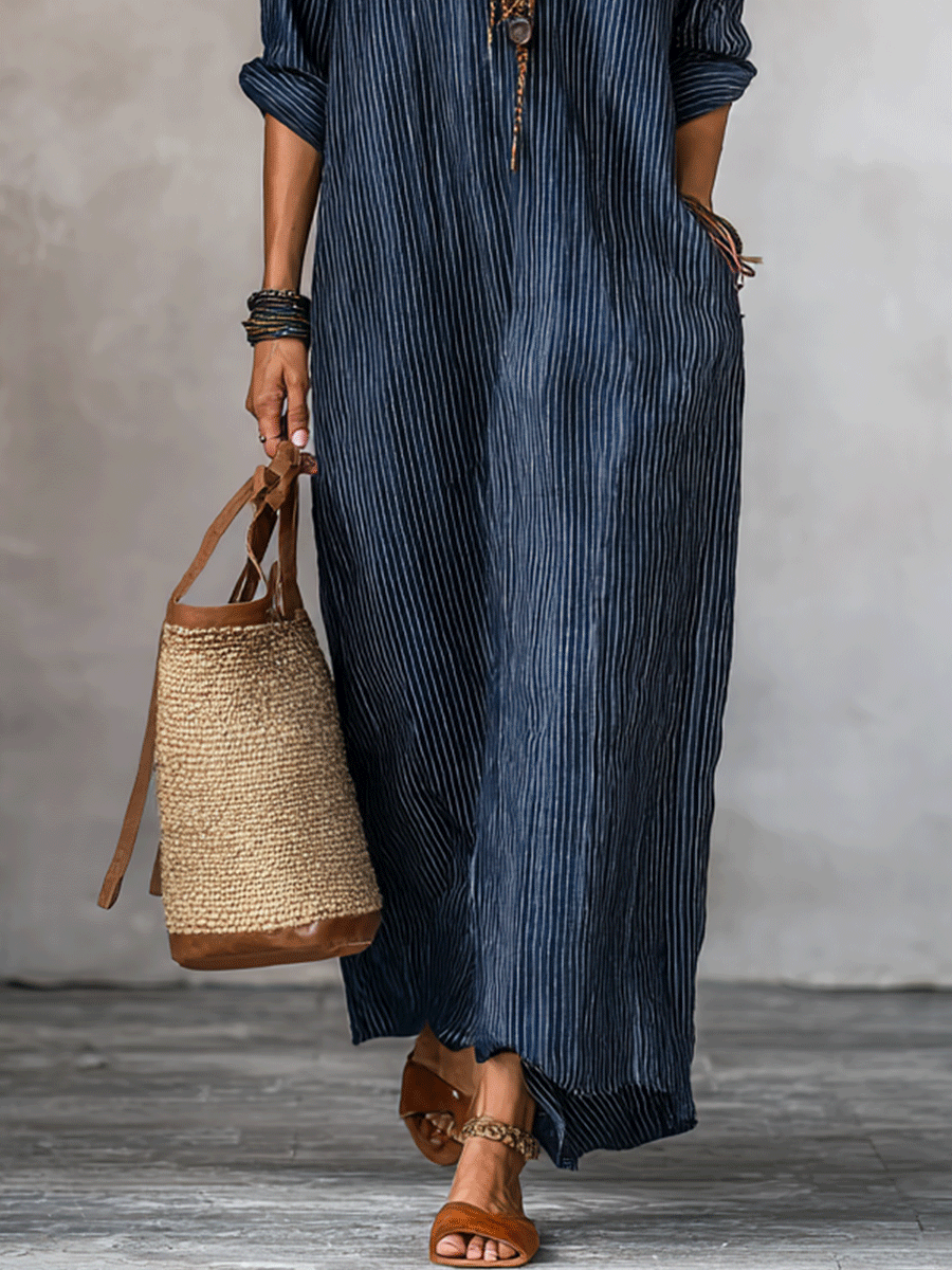 Indigo | Loose Fit Boho Spring Maxi Dress