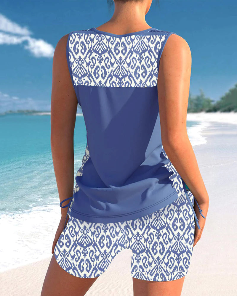 Elegant Tummy Control Two Piece Swimsuit