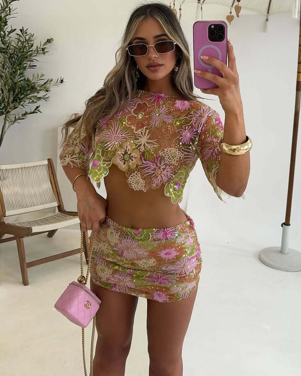 Elina | Sequin Summer Party Matching Two-Piece Set