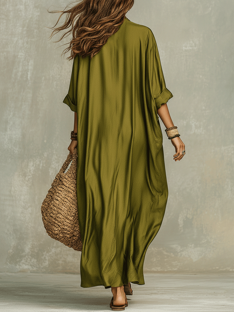 Olive | Relaxed Boho Beach Spring Maxi Dress