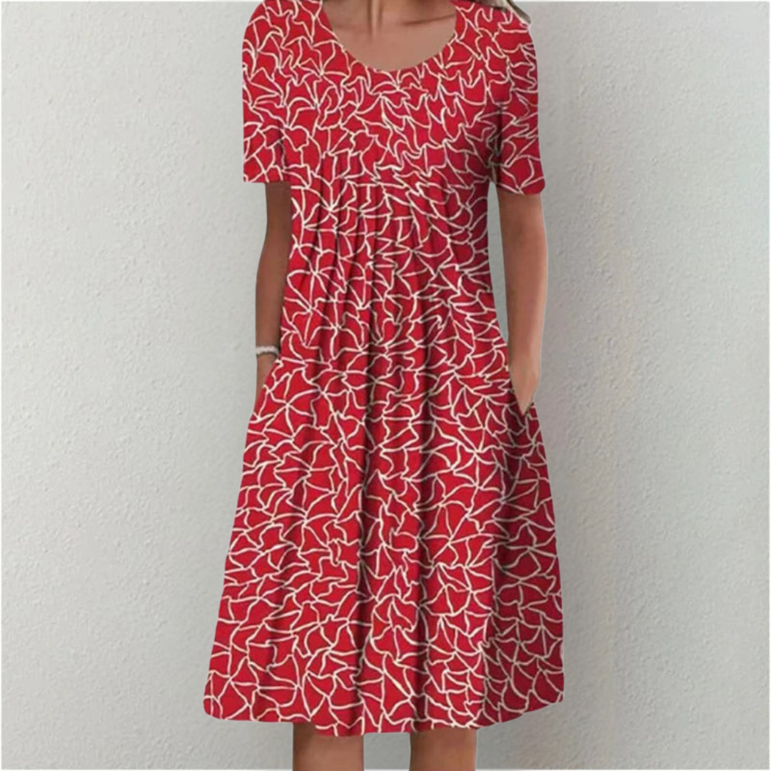 Fleur | Floral Print Summer Vacation Midi Sundress