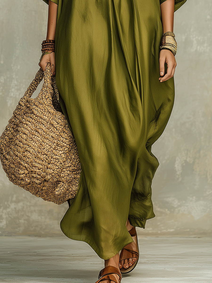 Olive | Relaxed Boho Beach Spring Maxi Dress