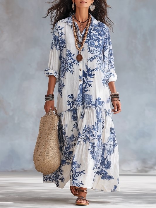 Floy | Floral Boho Spring Wedding Guest Maxi Dress