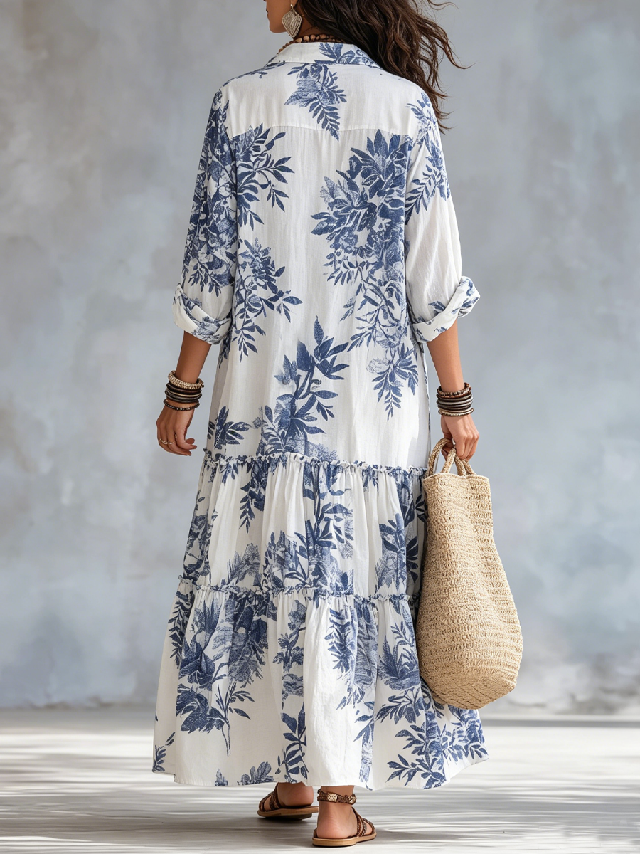 Floy | Floral Boho Spring Wedding Guest Maxi Dress