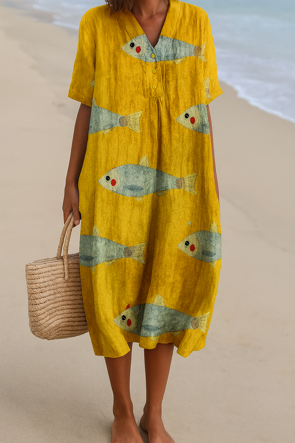 Agn | Casual Print Summer Vacation Maxi Dress