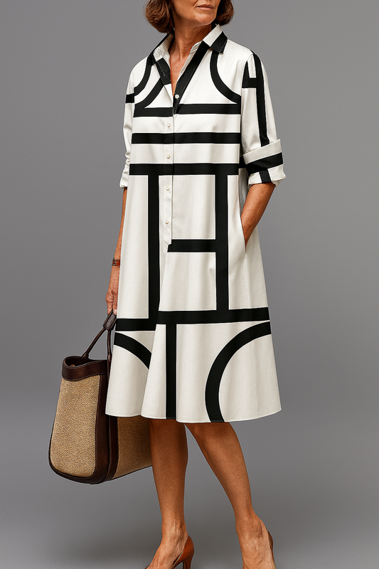 Ellie | Casual Striped Sleeveless Spring Midi Dress