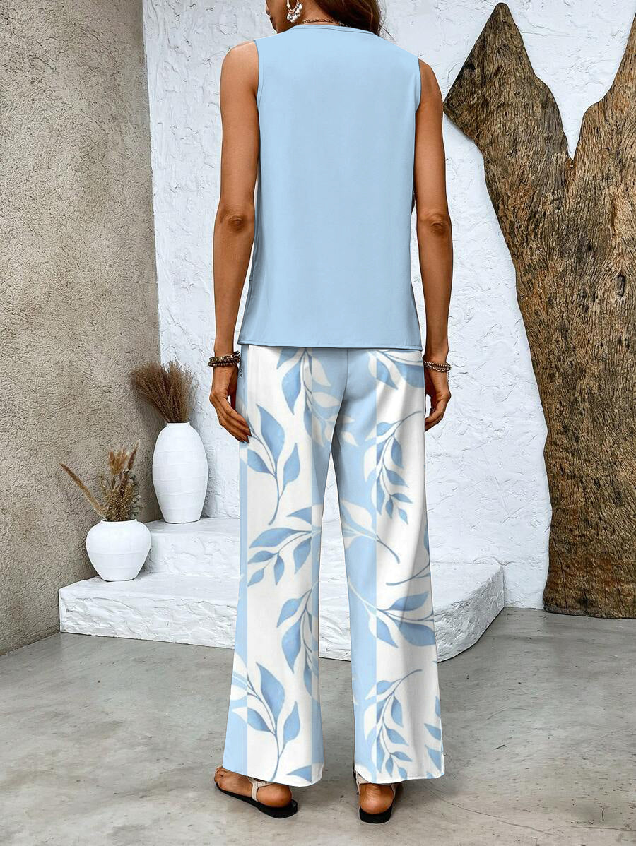 Averie | Matching Layered Wide Leg Two-Piece Summer Set