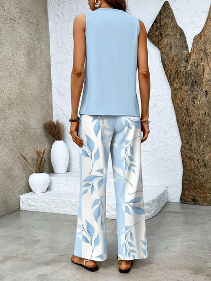 Averie | Matching Layered Wide Leg Two-Piece Summer Set