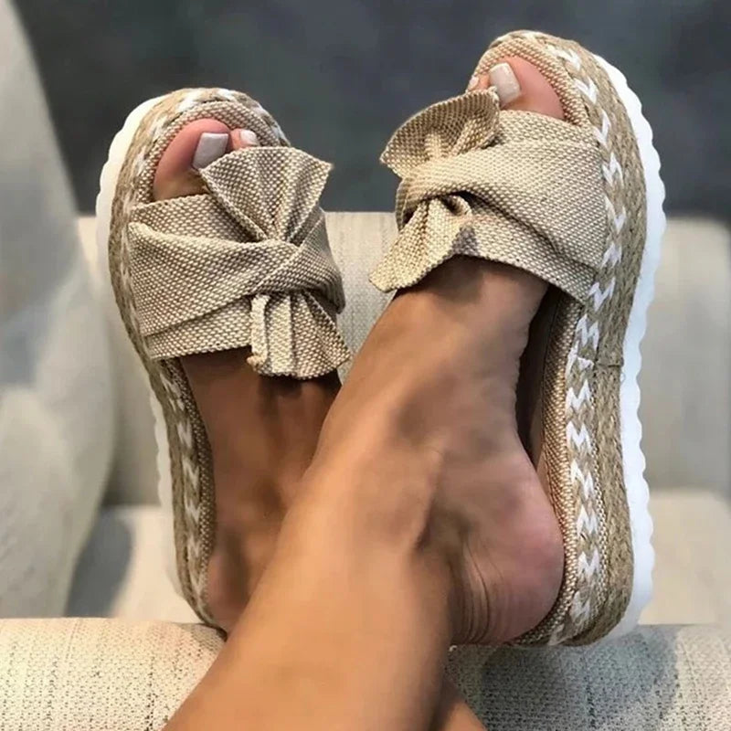 Nia | Comfort Strappy Woven Wedge Sandals