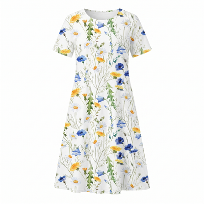 Fleur | Floral Print Summer Vacation Midi Sundress