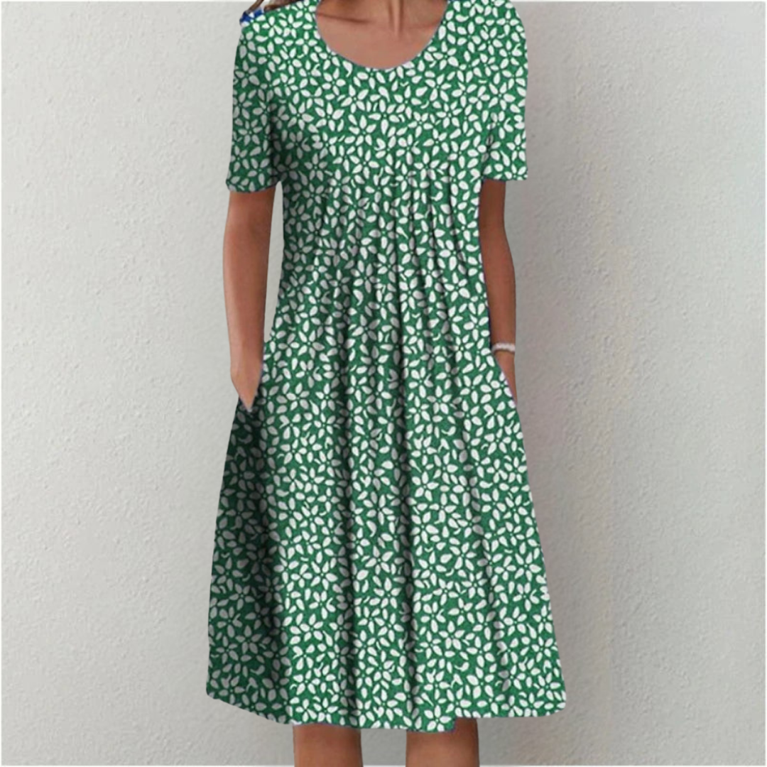 Fleur | Floral Print Summer Vacation Midi Sundress