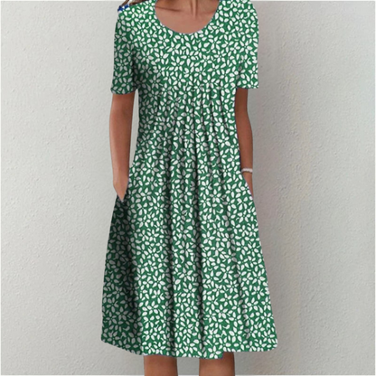 Fleur | Floral Print Summer Vacation Midi Sundress