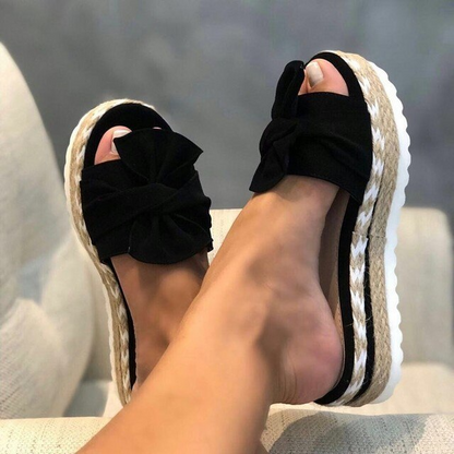 Nia | Comfort Strappy Woven Wedge Sandals