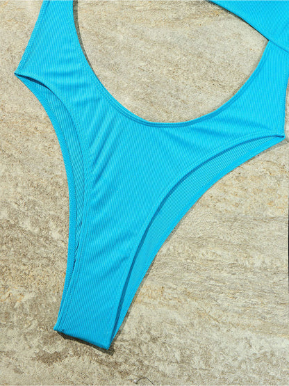 Zola | Ribbed Cutout Brazilian One Piece Swimsuit