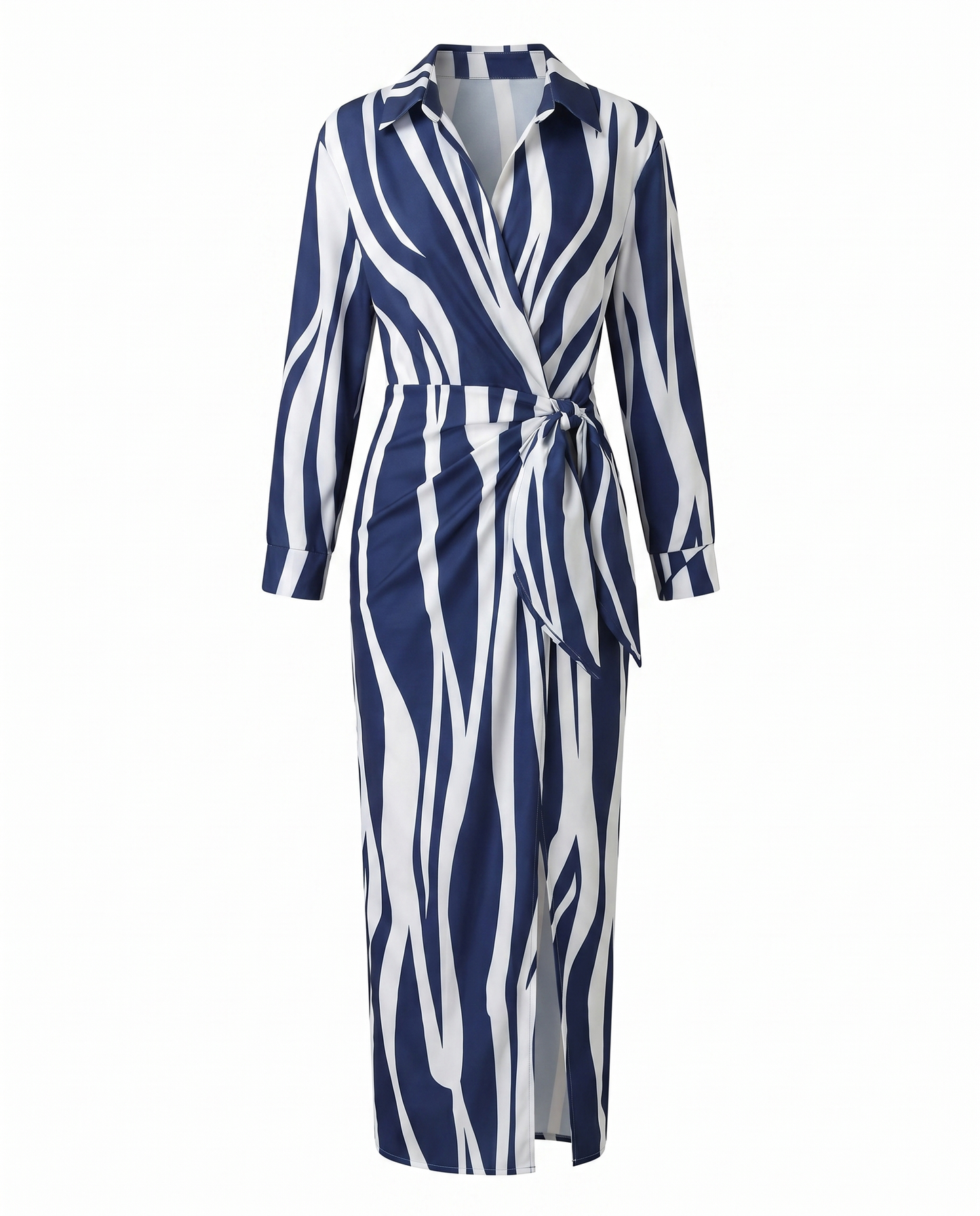 Leaf | V-Neck Wrap Summer Vacation Maxi Dress