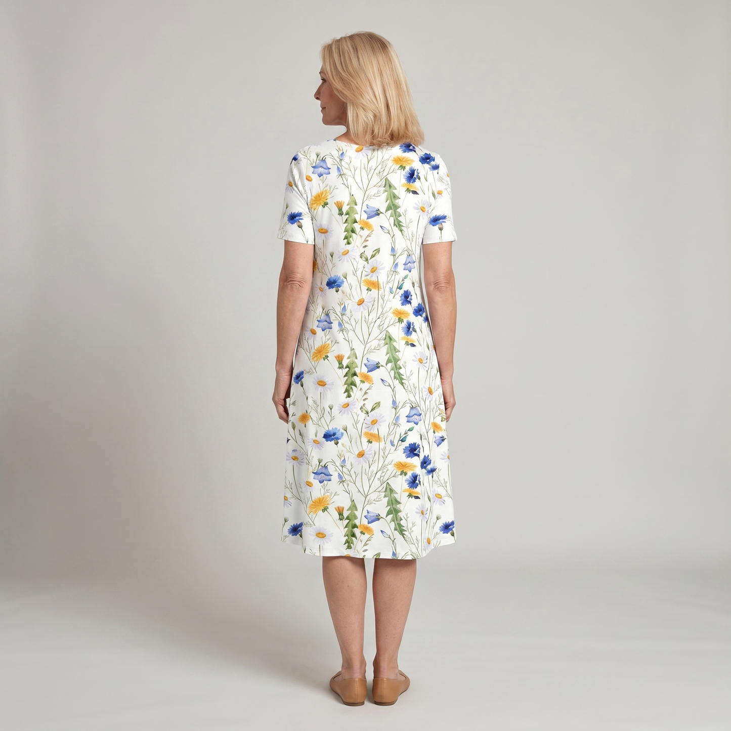 Fleur | Floral Print Summer Vacation Midi Sundress