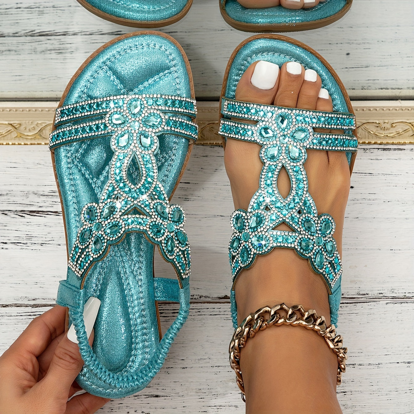 Boho Adjustable Comfort Beach Flat Sandals