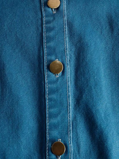 Orga | Button Front Vacation Denim Maxi Dress