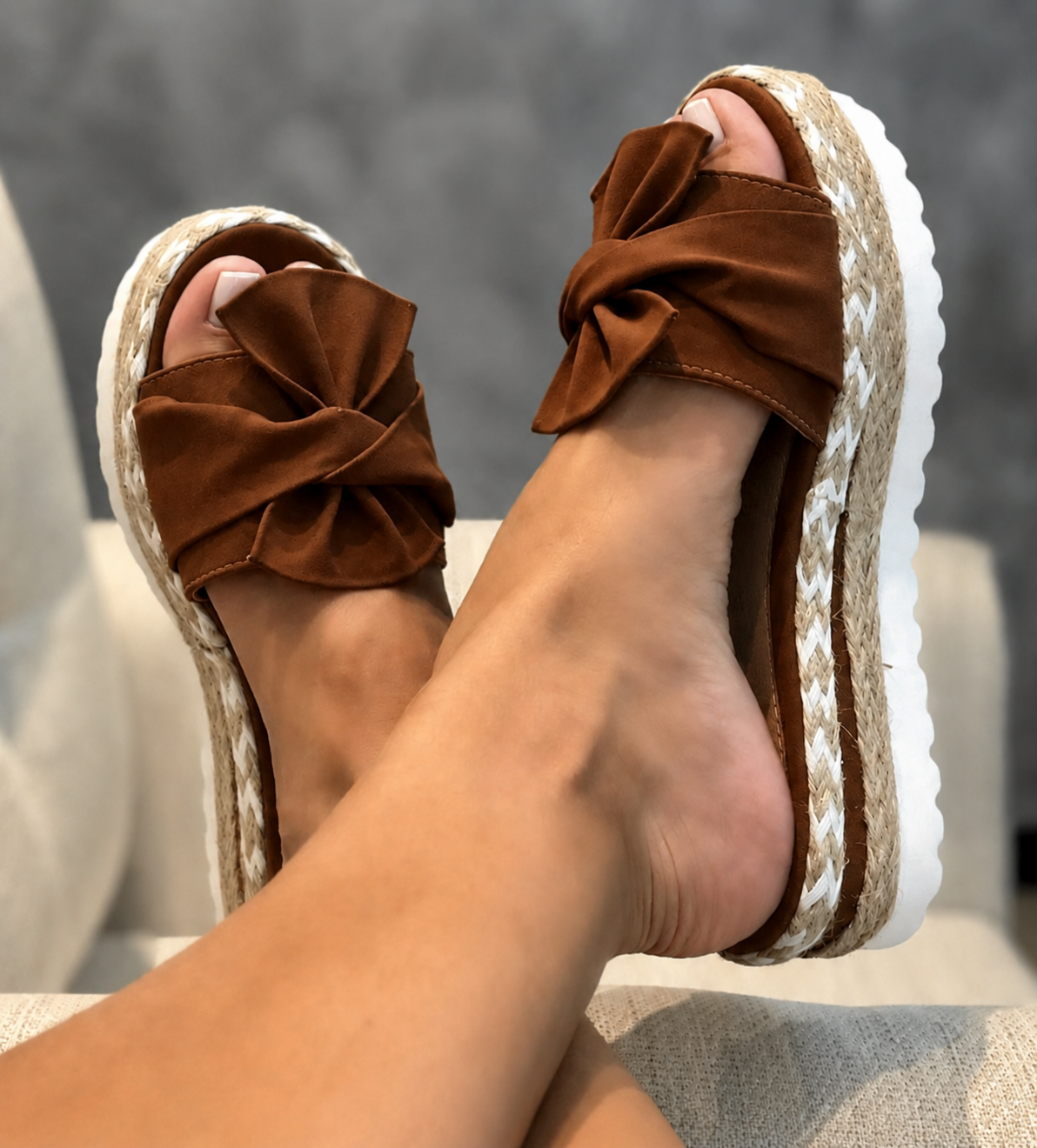 Nia | Comfort Strappy Woven Wedge Sandals