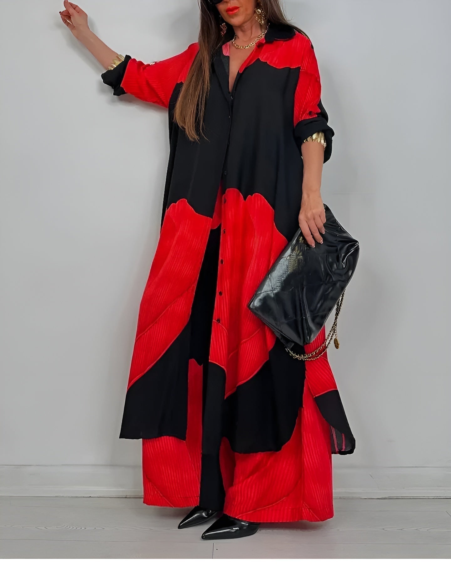 Polo | Wide Leg Pants Button Up Shirt Two-Piece Linen Set