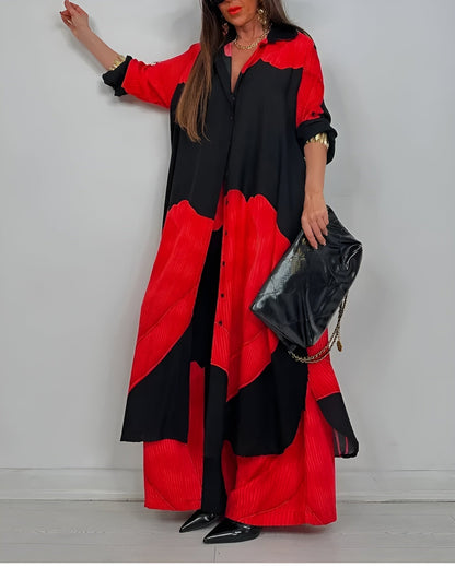 Polo | Wide Leg Pants Button Up Shirt Two-Piece Linen Set