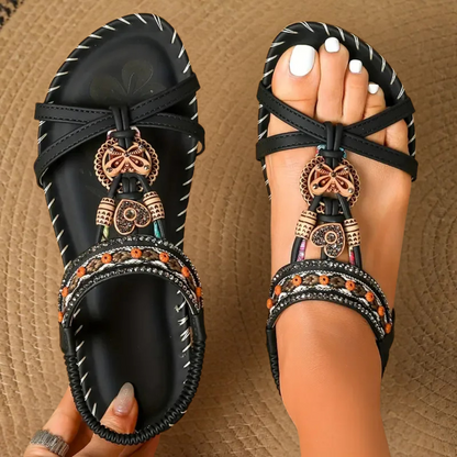 Tara | Cushioned Adjustable Flat Summer Sandals