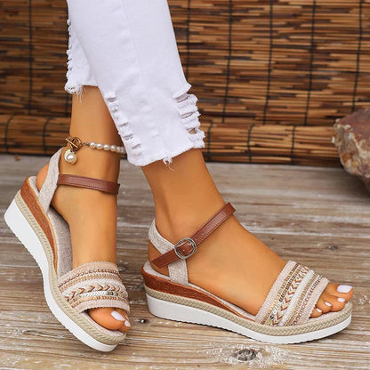 Barbara | Relaxed Summer Comfort Flat Platform Sandals