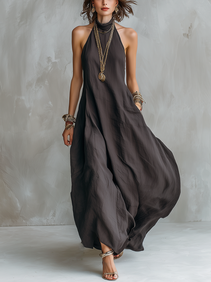 Ash | Off Shoulder Loose Boho Vacation Maxi Dress