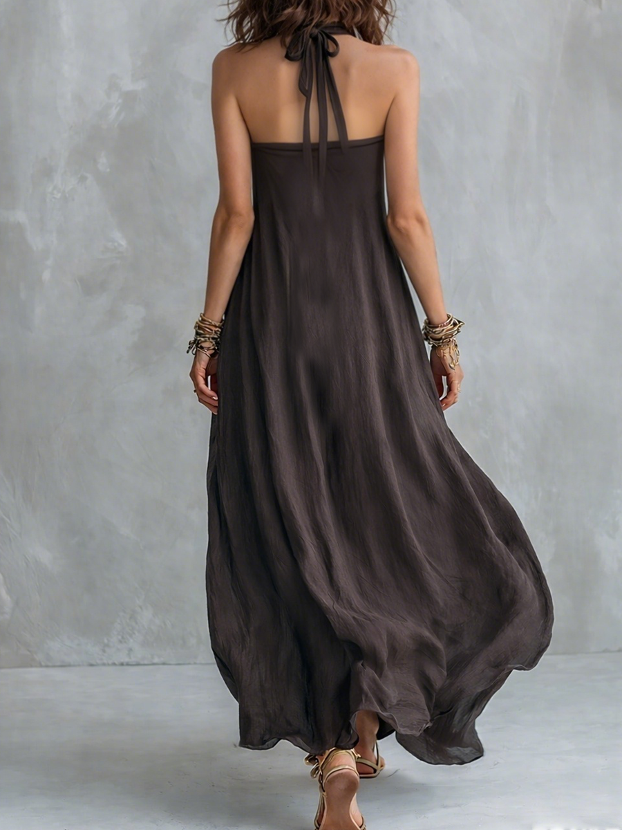 Ash | Off Shoulder Loose Boho Vacation Maxi Dress