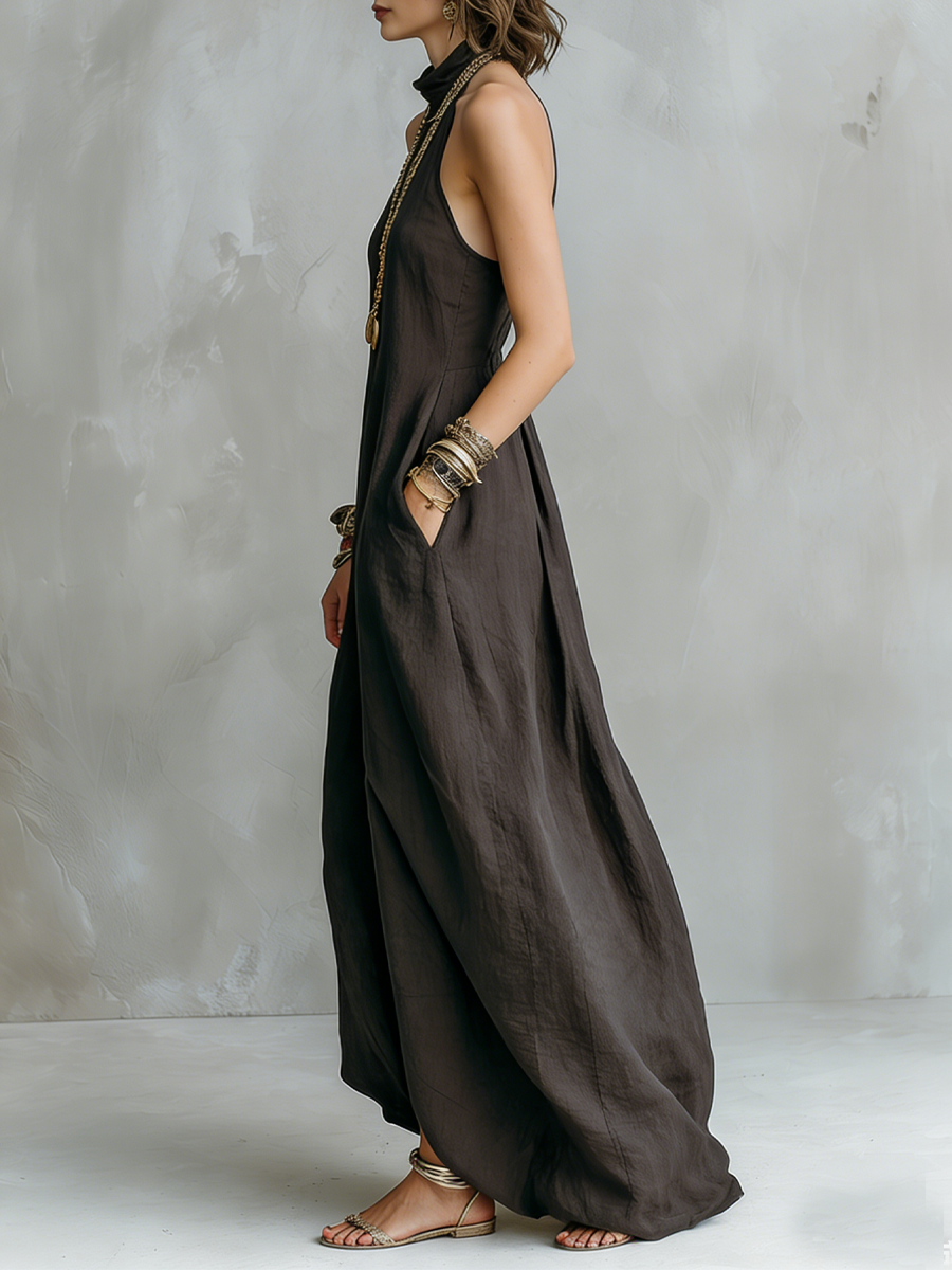 Ash | Off Shoulder Loose Boho Vacation Maxi Dress