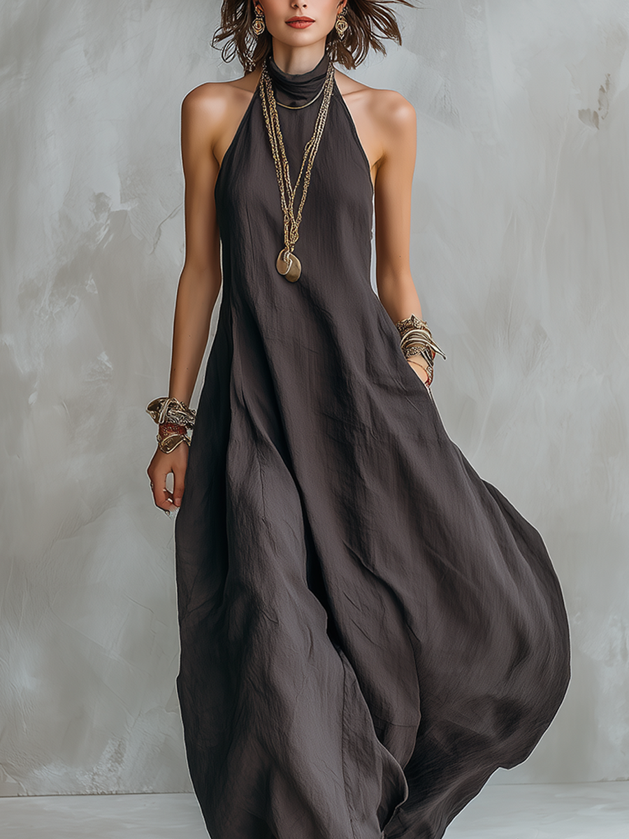 Ash | Off Shoulder Loose Boho Vacation Maxi Dress