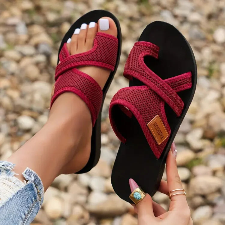 Juno | Cushioned Comfort Flat Summer Strappy Sandals