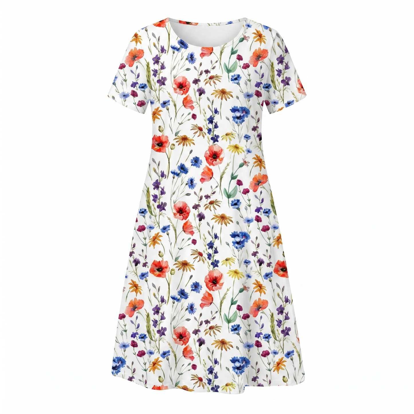Fleur | Floral Print Summer Vacation Midi Sundress