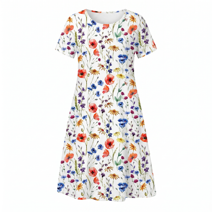 Fleur | Floral Print Summer Vacation Midi Sundress