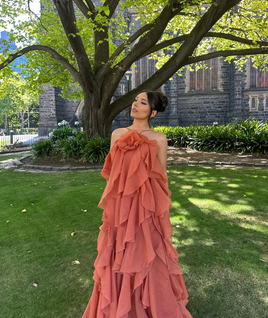 Bel | Elegant Tiered Ruffle Sleeveless Summer Maxi Dress