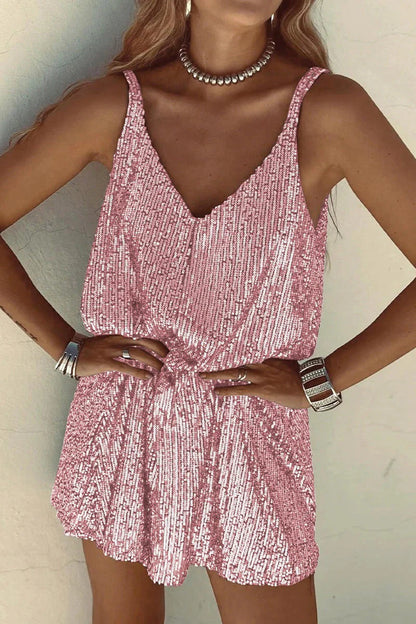 Stella | Sparkle V-Back Sequin Mini Dress