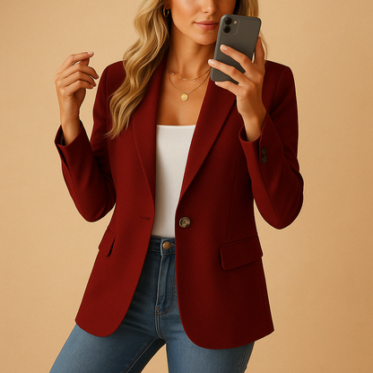 Ivy | Women's Single-Breasted Notch Lapel Blazer