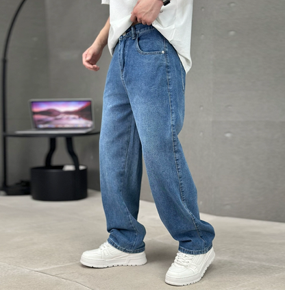 Rupert | Washed Grey Loose Fit Straight Leg Jeans