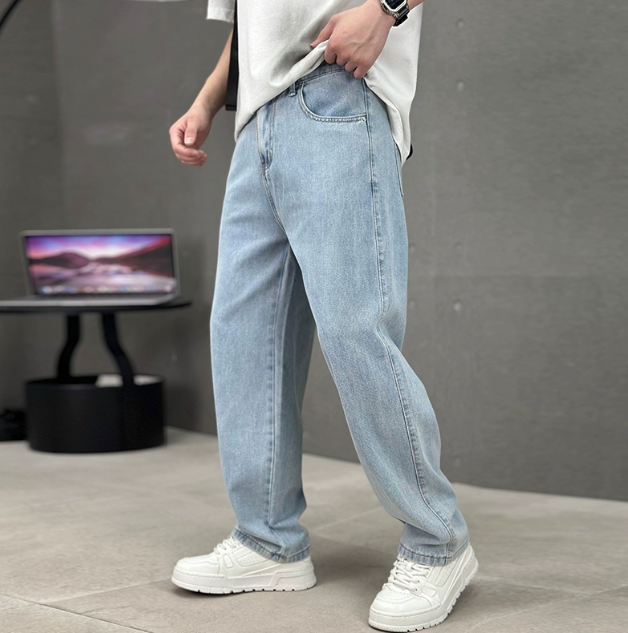 Rupert | Washed Grey Loose Fit Straight Leg Jeans
