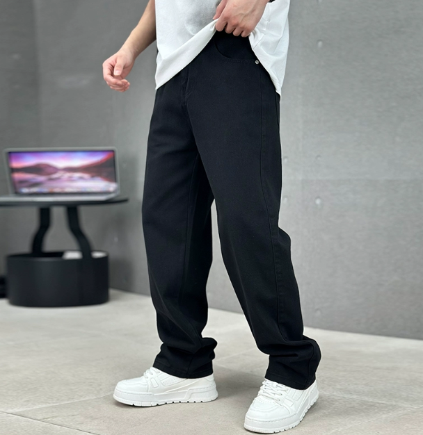 Rupert | Washed Grey Loose Fit Straight Leg Jeans