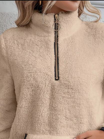 Joyce | Women's Half-Zip Fuzzy Jumper
