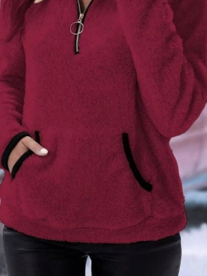 Joyce | Women's Half-Zip Fuzzy Jumper